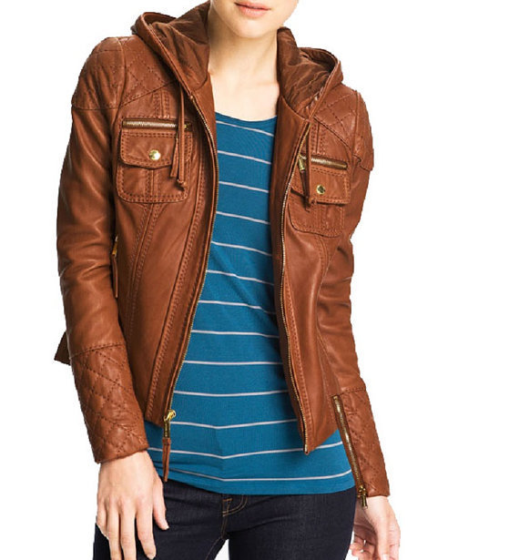 Handmade Women Brown Leather Jacket Hoo Genuine On Luulla Handmade Women Brown Leather Jacket Hoo Genuine